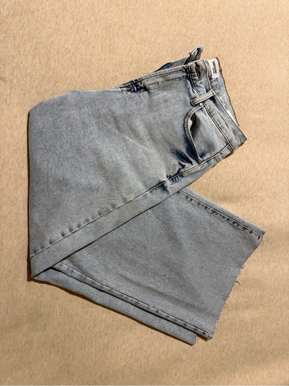 Kensie "The Kaya" high-rise wide-leg crop